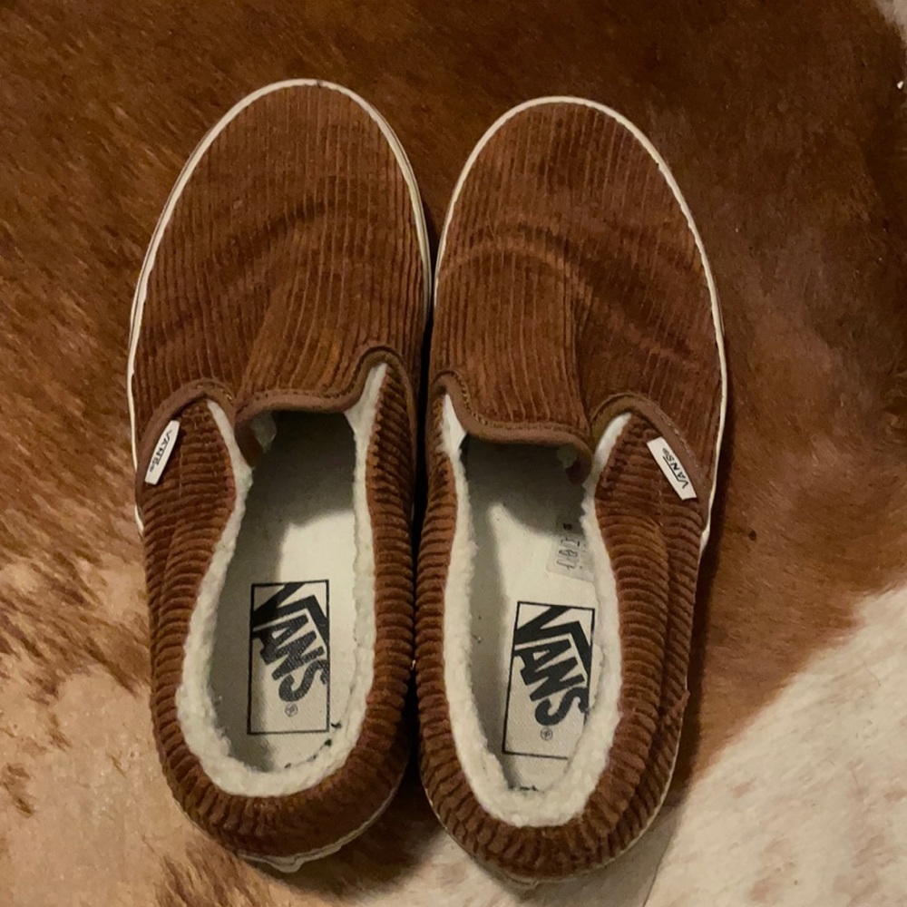 brown corduroy vans.